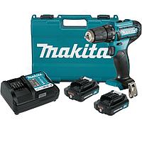 Дрель-шуруповерт Makita DF 333 DWAE + набор бит синий