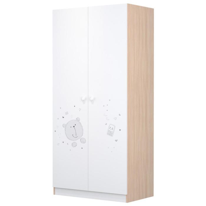 Шкаф French, двухсекционный, 190х89,8х50 см, цвет белый/дуб пастельный - фото 1 - id-p199105349