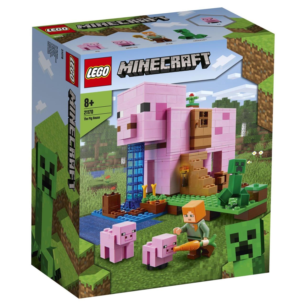 Lego Конструктор LEGO Minecraft "дом-свинья" 21170 - фото 2 - id-p199156917