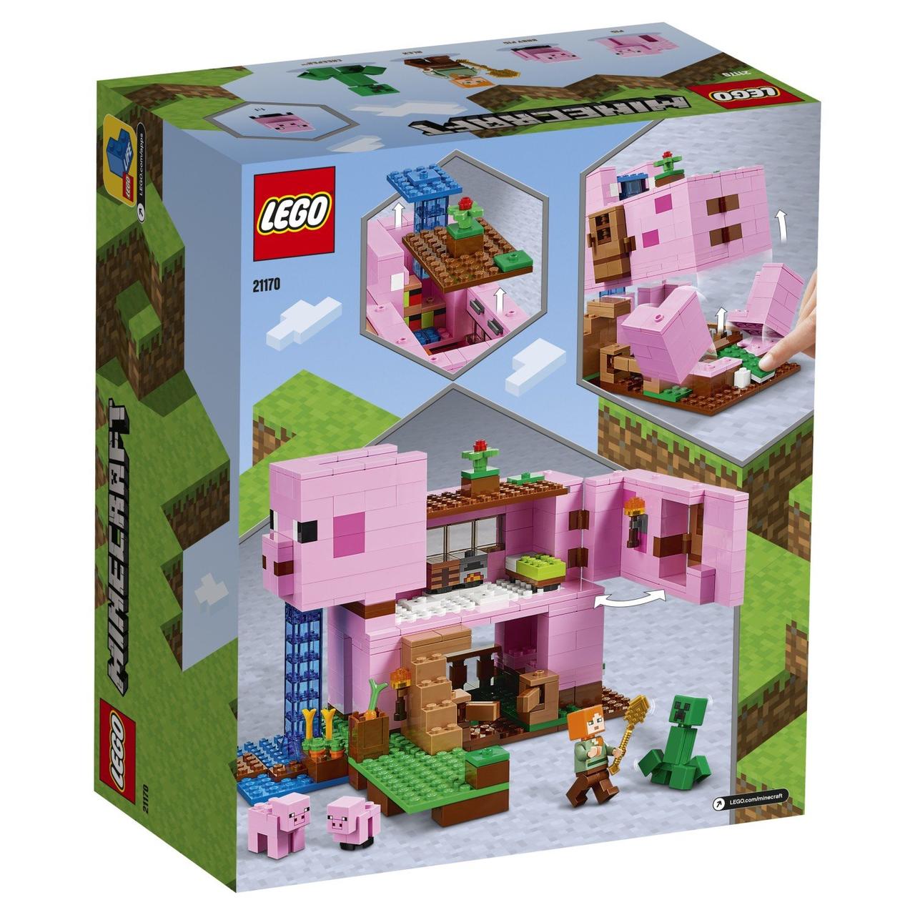 Lego Конструктор LEGO Minecraft "дом-свинья" 21170 - фото 3 - id-p199156917