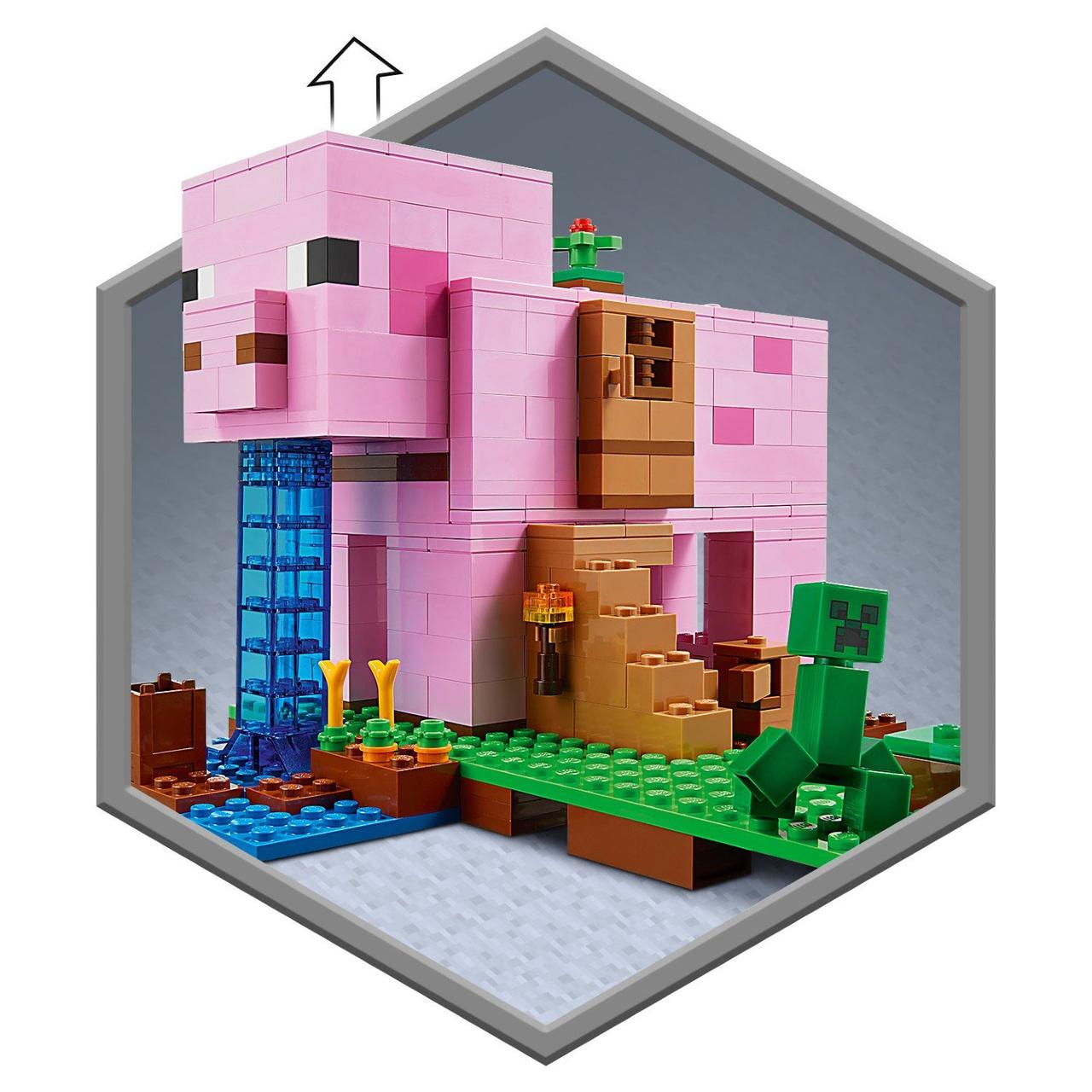 Lego Конструктор LEGO Minecraft "дом-свинья" 21170 - фото 10 - id-p199156917