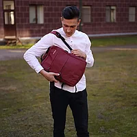 Рюкзак 3в1 BackPack "Urban" с USB и отделением для ноутбука до 17". Бордовый