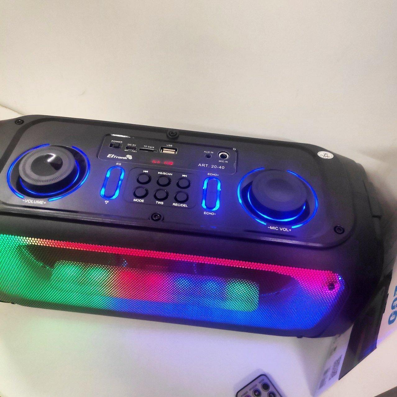 Беспроводная портативная bluetooth колонка Eltronic DANCE BOX 200 Watts арт. 20-40.1, LED-подсветкой и RGB - фото 5 - id-p199157297