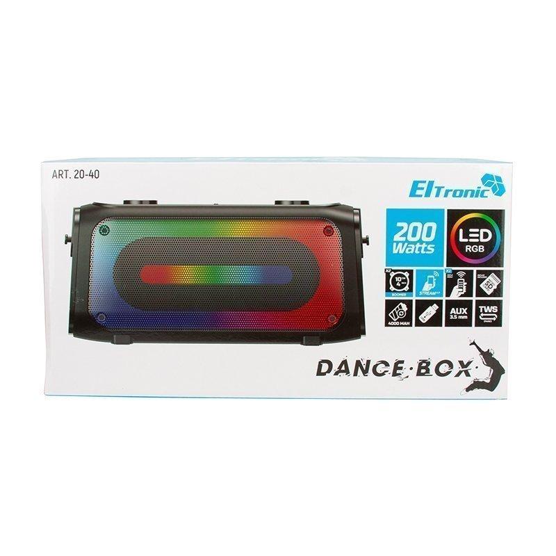 Беспроводная портативная bluetooth колонка Eltronic DANCE BOX 200 Watts арт. 20-40.1, LED-подсветкой и RGB - фото 10 - id-p199157297