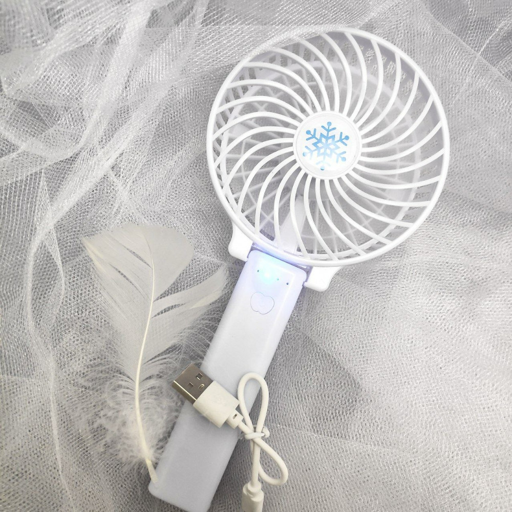 Портативный USB-вентилятор - мини Handy Fan Mini с фонариком / аккумуляторный / переносной Зеленый - фото 5 - id-p199157371