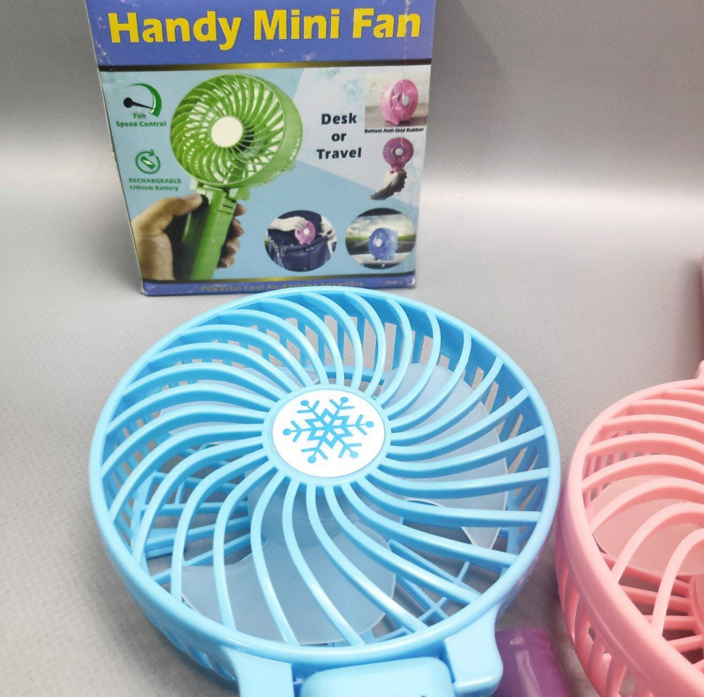 Портативный USB-вентилятор - мини Handy Fan Mini с фонариком / аккумуляторный / переносной Зеленый - фото 10 - id-p199157371