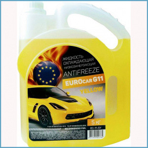 Антифриз EUROcar желтый, G-11, 5 кг