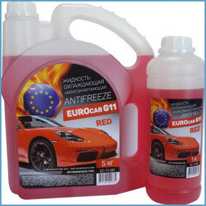 Антифриз EUROcar красный, G-11, 5 кг, фото 2