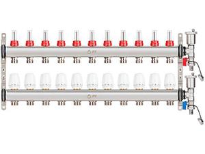 Коллекторная группа AVE136, 11 вых. AV Engineering (PRO серия Для теплого пола и водоснабжения)