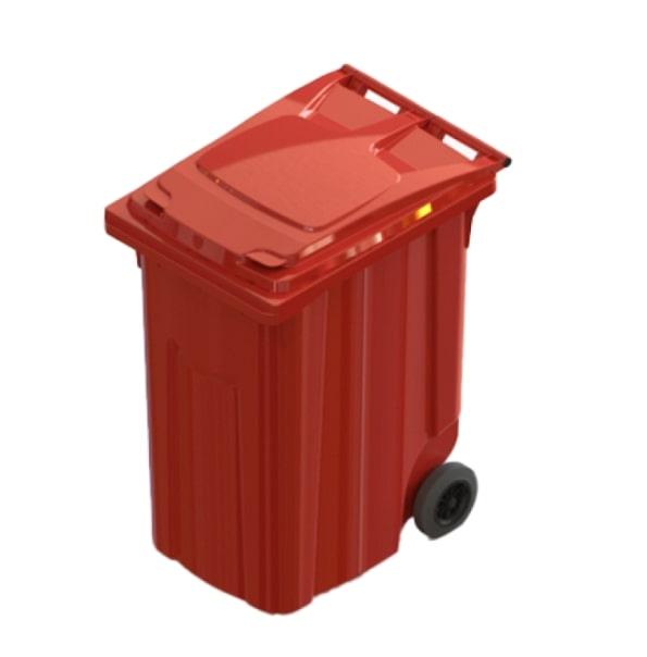 Мусорный контейнер 360л на колесах красный - фото 1 - id-p199163150