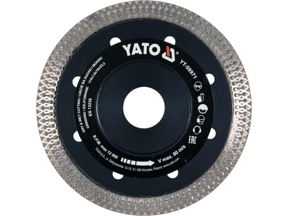 Круг алмазный для плитки 115x22.2x1.6мм "Yato" - фото 1 - id-p197437994