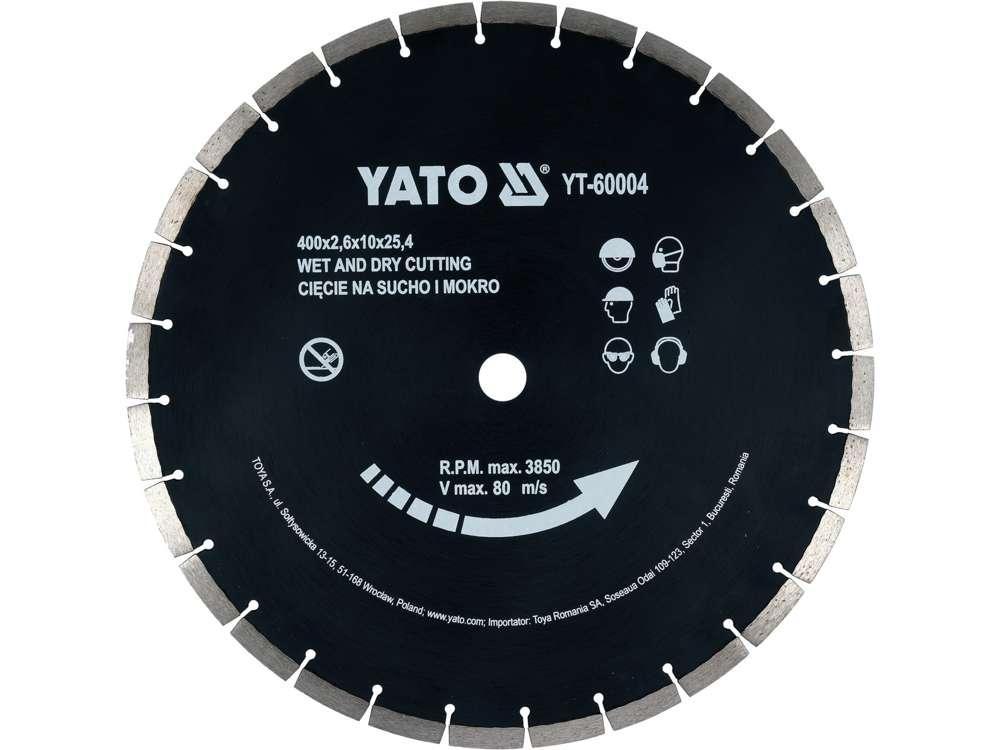 Круг алмазный 400x25,4мм (сегмент) "Yato" - фото 1 - id-p197438017
