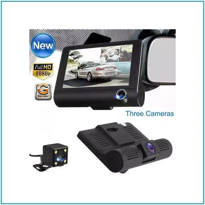 Видеорегистратор с тремя видеокамерами Video CarDVR Full HD 1080P - фото 7 - id-p199156996