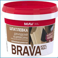 Шпатлевка BRAVA ACRYL PROFI-1 для изделий из древесины белая, 0,5л (0,7 кг)