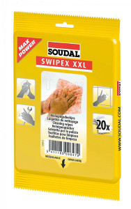 Салфетки очищающие для удаления герметика "Soudal" Swipex XXL (20 шт.) - фото 1 - id-p199163034