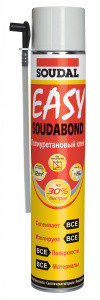 Клей строительный полиуретановый "Soudal" SOUDABOND Easy 750 мл, фото 2