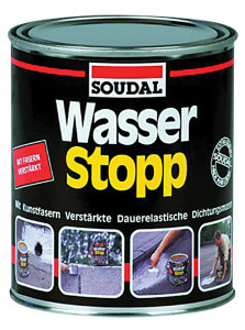 Мастика гидроизоляционная кровельная "Soudal" Wasserstop 750 г - фото 1 - id-p199163075
