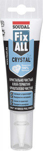 Клей-герметик гибридный "Soudal" Fix All Crystal прозрачный 125 мл, фото 2