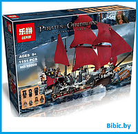 Детский конструктор Пираты Карибского моря, корабль Месть Королевы Анны, серия сити cities аналог лего lego