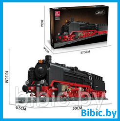 Детский конструктор поезд паровоз 59004 локомотив железная дорога, аналог лего lego сити, городская серия