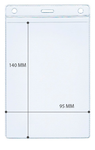 Карман вертикальный, 95х140мм (внутренний размер), 102х160мм (внешний размер), толщина каждой стенки 250 мкм