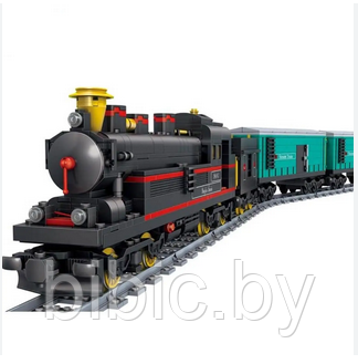 Детский конструктор Товарный поезд на батарейках 98226, паровоз аналог лего lego сити железная дорога - фото 5 - id-p199168718