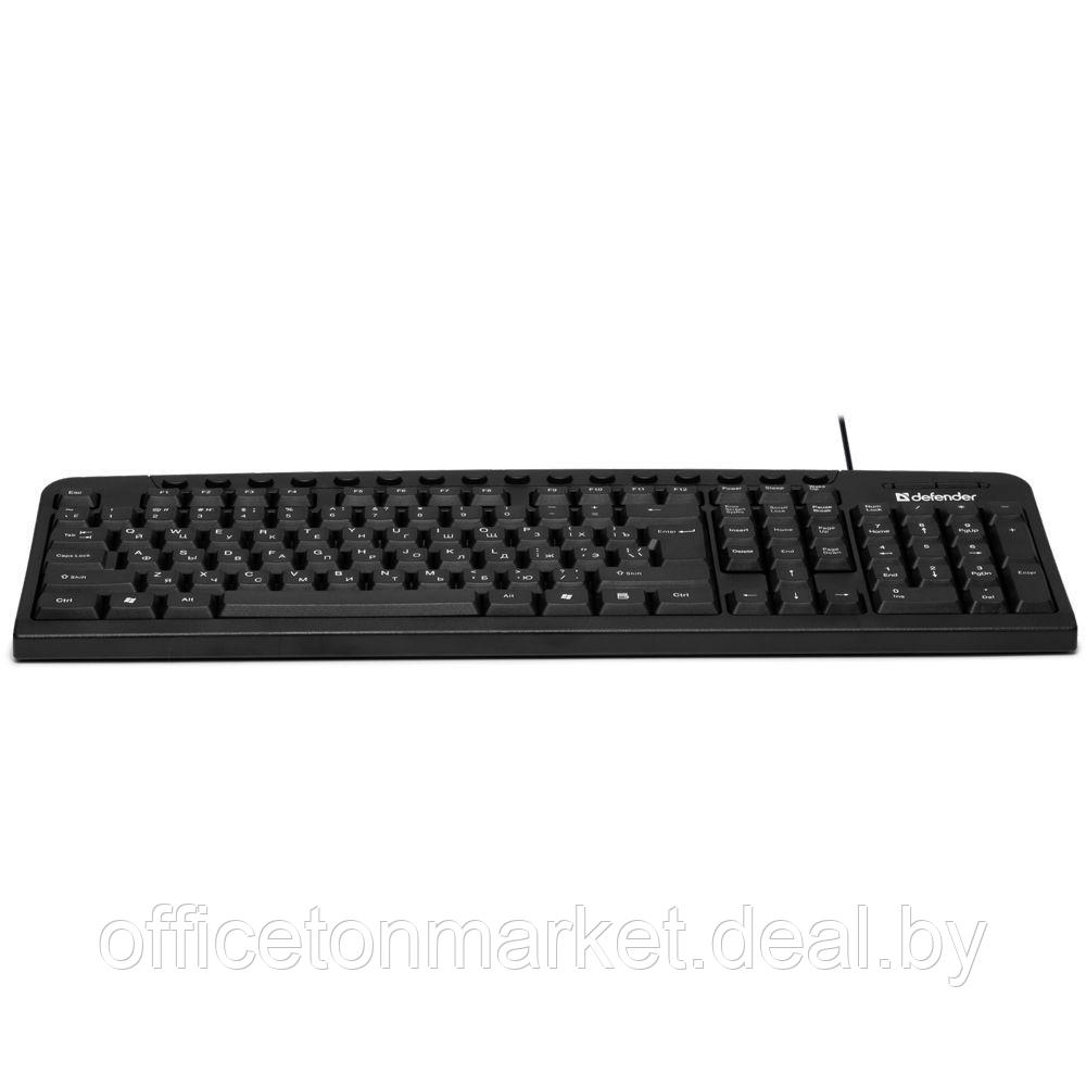 Клавиатура Defender "Focus HB-470 RU", USB, проводная, черный - фото 3 - id-p199168923
