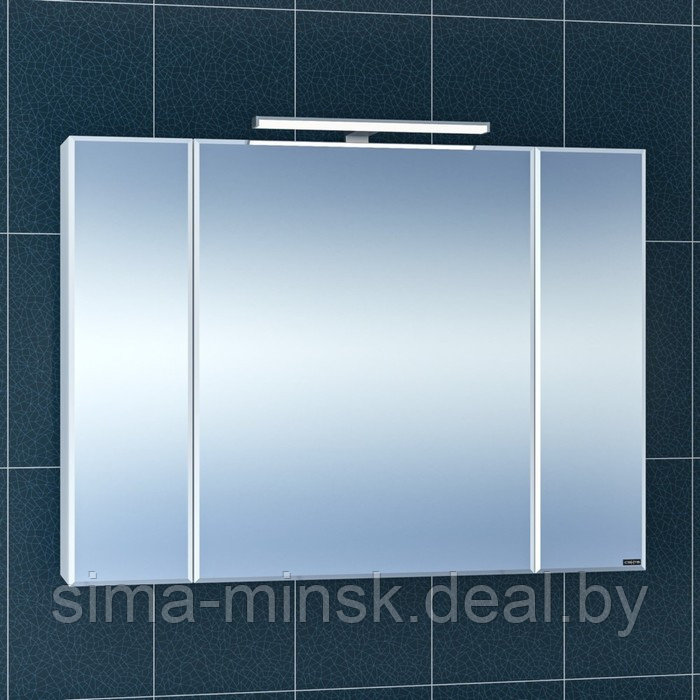 Зеркало-шкаф СаНта «Стандарт 100», трельяж фацет, со светом - фото 1 - id-p199169587