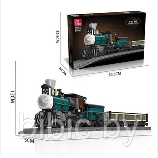Детский конструктор паровоз поезд 59001, аналог лего lego сити железная дорога паровозик игрушка - фото 2 - id-p199170758