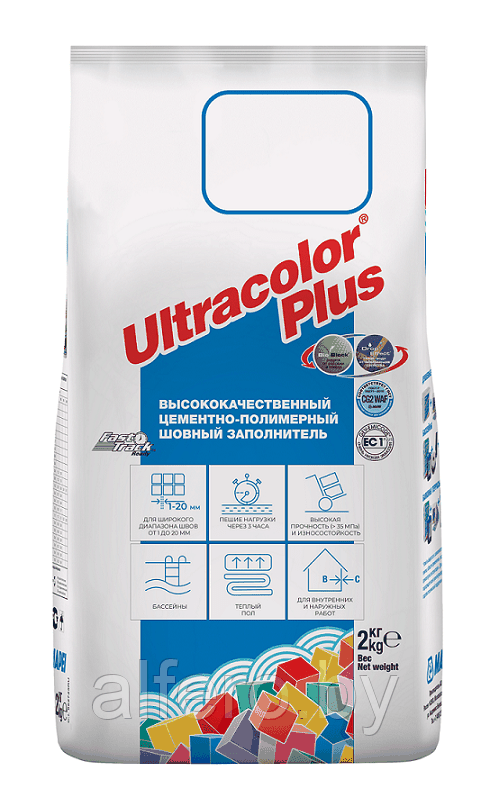 Фуга MAPEI ULTRACOLOR PLUS № 100 2кг (Белый) - фото 1 - id-p199194738