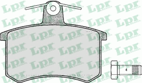 LPR 05P215  Колодки тормозные дисковые задн Audi 80/90/100/A4/A6/A8 <98