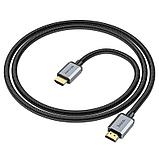 Кабель Hoco US03 HDMI 2.0 (нейлон 1м.,18 Гбит/с), цвет: черный, фото 3