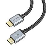 Кабель Hoco US03 HDMI 2.0 (нейлон 3м.,18 Гбит/с), цвет: черный, фото 4