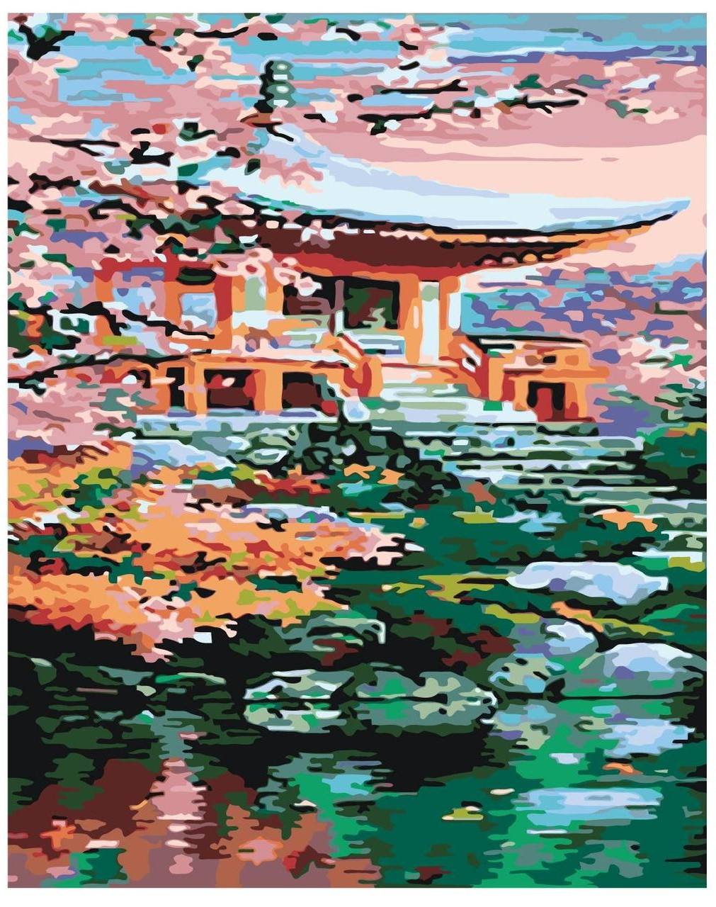 Картина по номерам Японский пейзаж 40 x 50 | ARTH-AH331 | SLAVINA - фото 1 - id-p196790949