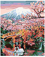 Картина по номерам Сакура и гора Фудзияма 40 x 50 | ARTH-AH332 | SLAVINA