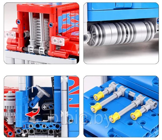 Детский конструктор Грузовик на радиоуправлении Оптимус прайм трансформер, аналог Lego лего Technik техник - фото 3 - id-p199220145
