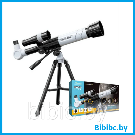 Детский телескоп Юный астроном, телескоп со штативом на подставке, игровой набор звездочет для детей - фото 1 - id-p176740827
