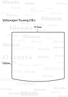 ЭВА автоковрик Volkswagen Touareg (18-) Багажник, Шестиугольник, Черный