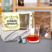 Подарочный набор для приготовления настоек "Коньяк" с камнями для охлаждения BG-108 250мл