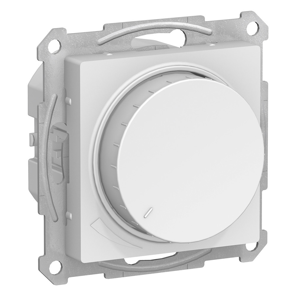 Светорегулятор (диммер) поворотно-нажимной, LED, RC, 400Вт, цвет Белый (Schneider Electric ATLAS DESIGN) - фото 1 - id-p199233209