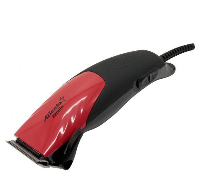 Проводная машинка для стрижки волос триммер для бороды ATLANTA ATH-6874 красная - фото 1 - id-p188580389