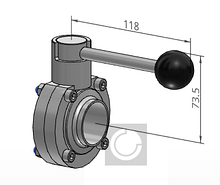 Регулирующий клапан LKB EN10357-D W 38 304L EPDM Handle w.2 pos. Man