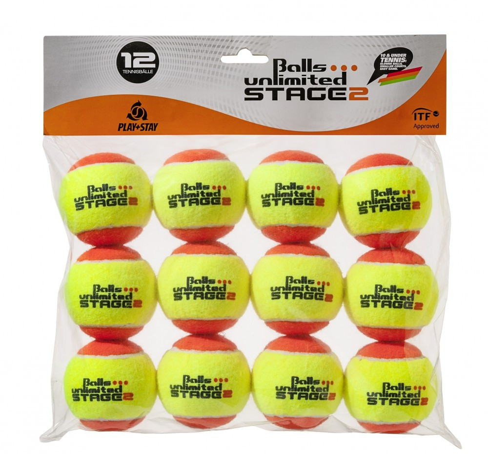 Мячи теннисные Balls Unlimited Stage 2 Orange (12 шт. в упак.) BUST212ER - фото 1 - id-p199234045
