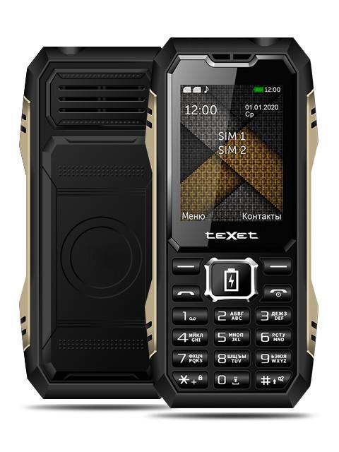 Кнопочный сотовый телефон teXet TM-D428 черный мобильный - фото 1 - id-p199155537