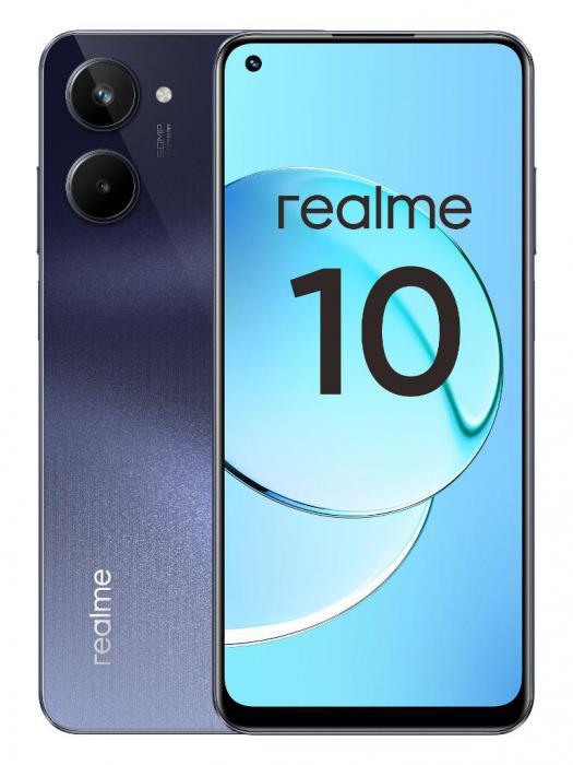 Игровой смартфон телефон для игр Realme 10 8/256Gb LTE черный мобильный - фото 1 - id-p198684811