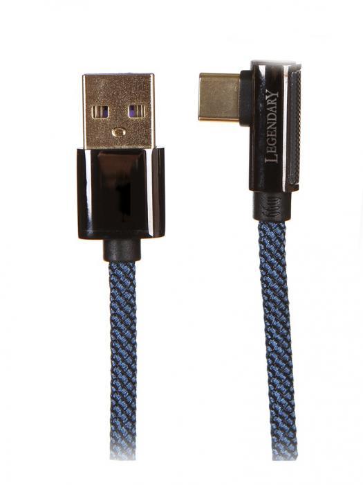 Аксессуар Baseus Legend Series Elbow USB - Type-C 66W 2m Blue CACS000503