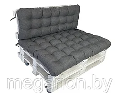 Подушка для мебели из паллет 120х80х12см (серая), фото 3