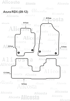 ЭВА автоковрики Acura RDX (09-12) Салон, Шестиугольник, Черный