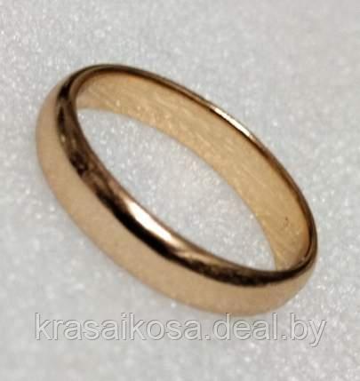 Кольцо обручальное 20 размер 3 мм Xuping Ксюпинг металлическое золотистый бижутерия - фото 1 - id-p169503851