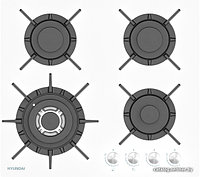 Варочная панель Hyundai HHG 6437 BG